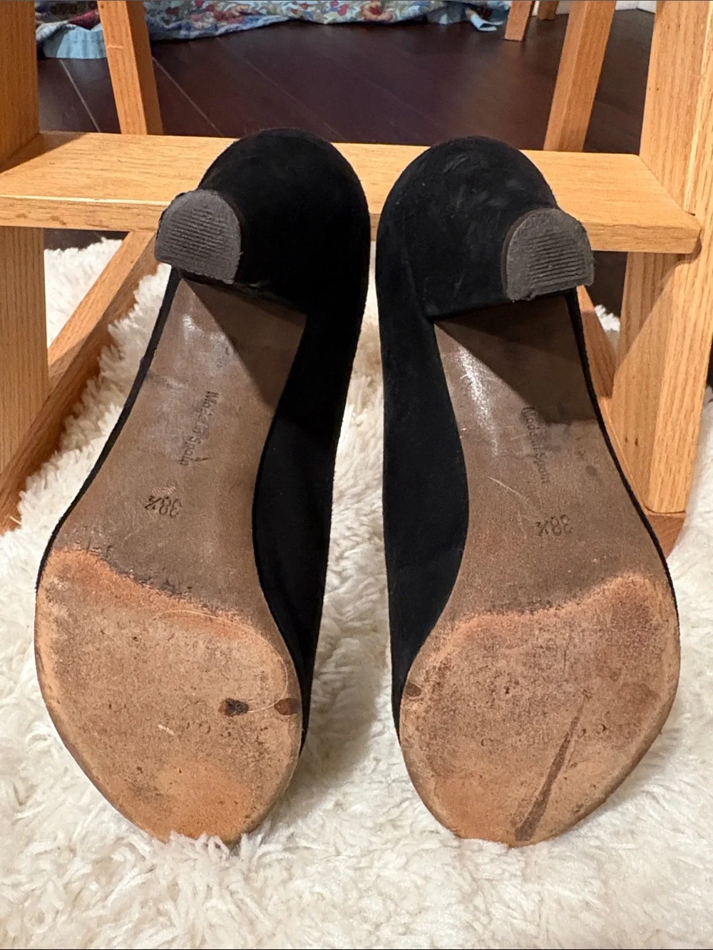 COCLICO Black Suede Mary Jane Heels